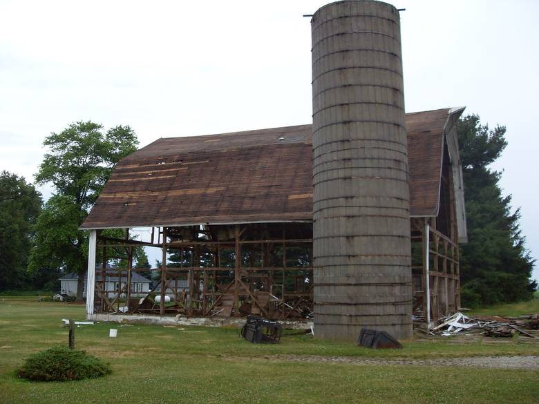 Perkins Barn Exterior with Siding Removed